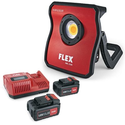 Flex DWL 2500 12.0/18.0 full spectrum accu led lamp 12.0V / 18.0V incl. snellader en 2 accu's