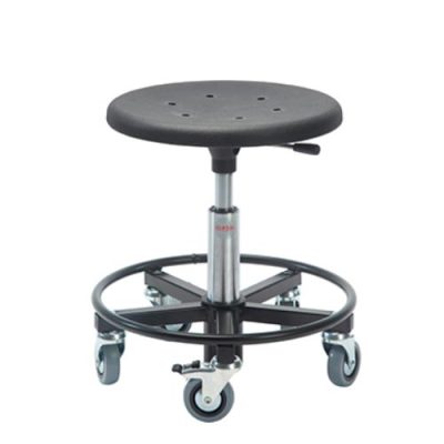Global Roller Stool 400 Steel Base - 33-40 cm