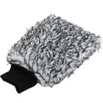 DS Microvezel washandschoen wit/zwart