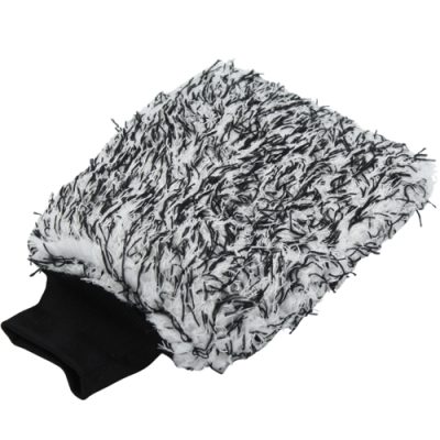 DS Microvezel washandschoen wit/zwart