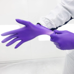 Finixa Nitril handschoenen paars - 100 stuks - maat L - Afbeelding 2