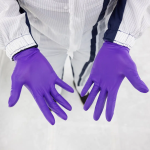 Finixa Nitril handschoenen paars - 100 stuks - maat L - Afbeelding 3